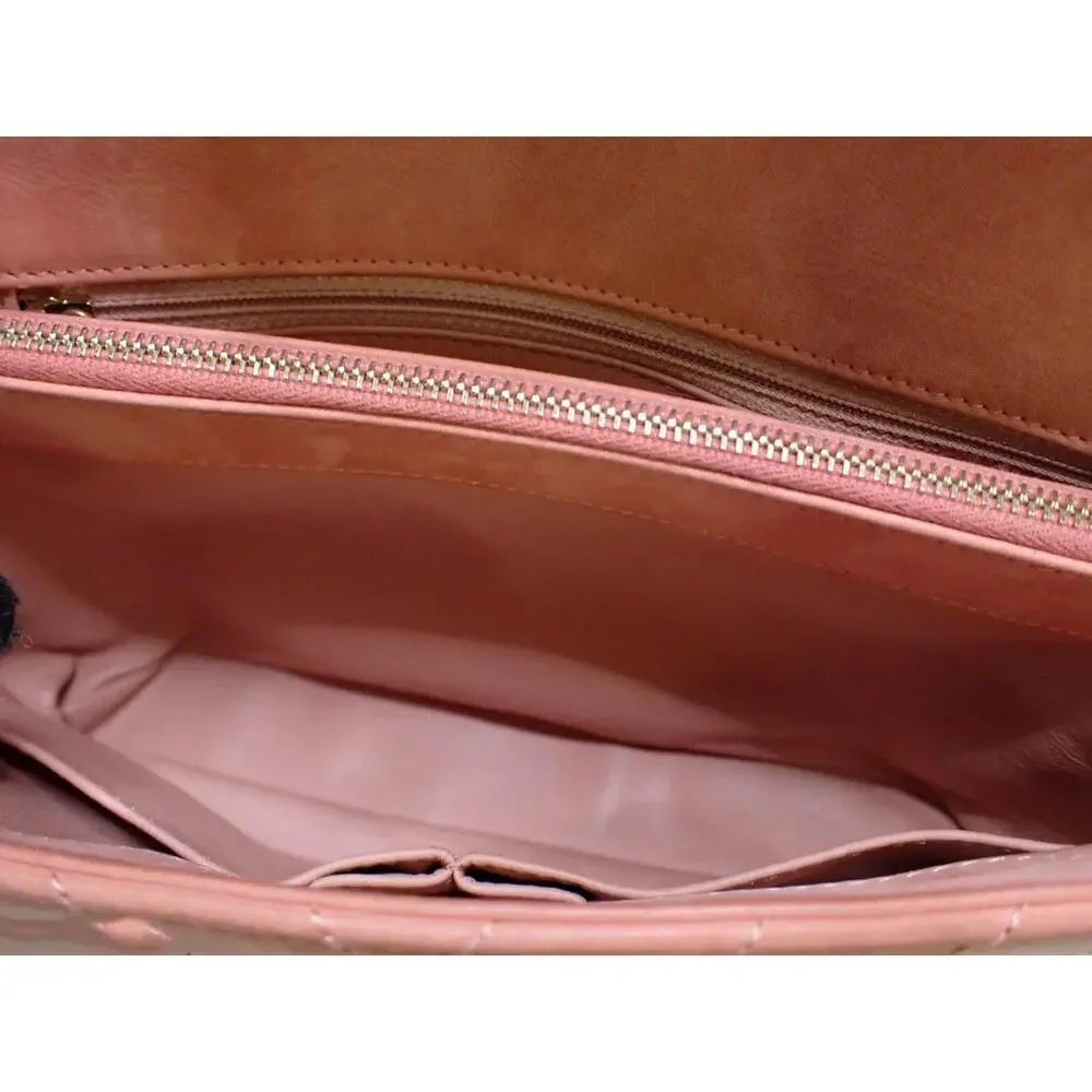 Chanel Patchwork Flap Bag Pink CC Snakeskin Paris-Cuba Medium Iridescent Chevron - Picture 5 of 16